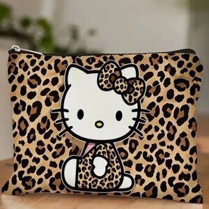 Sanrio Hello Kitty Leopard Print Makeup Bag